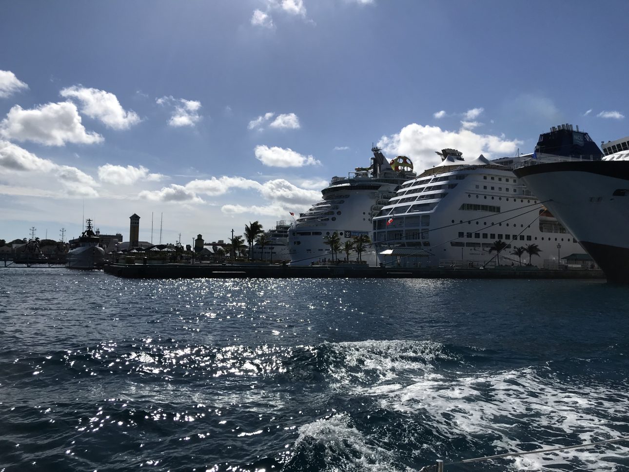 Soaring Eagles Sailing Bahamas Nassau Harbour Cruise Ships 13